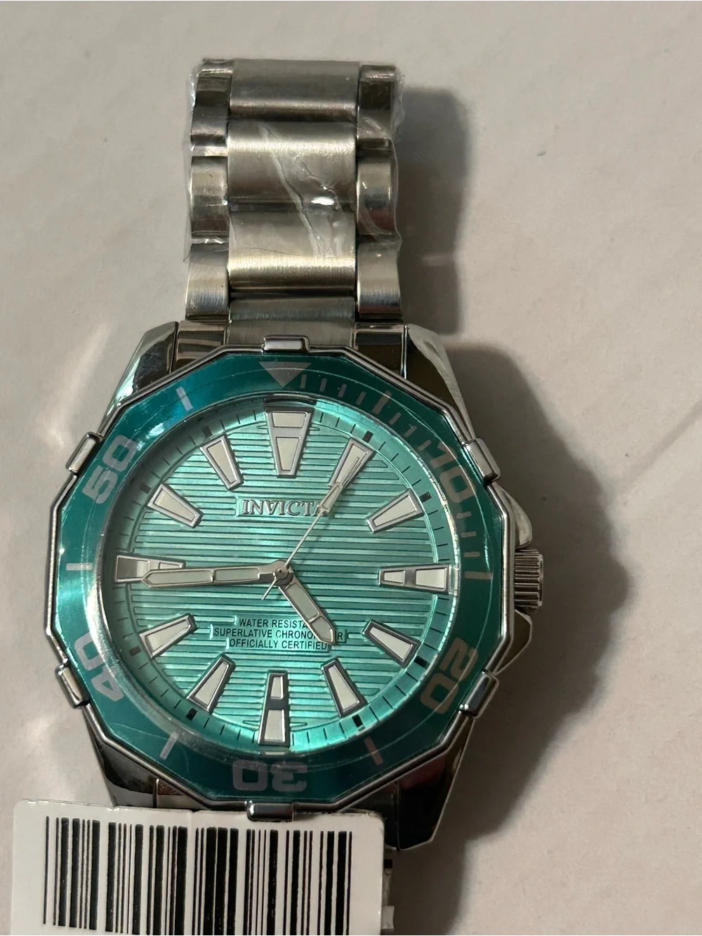 Invicta Men’s Teal and Silver Swim Watch